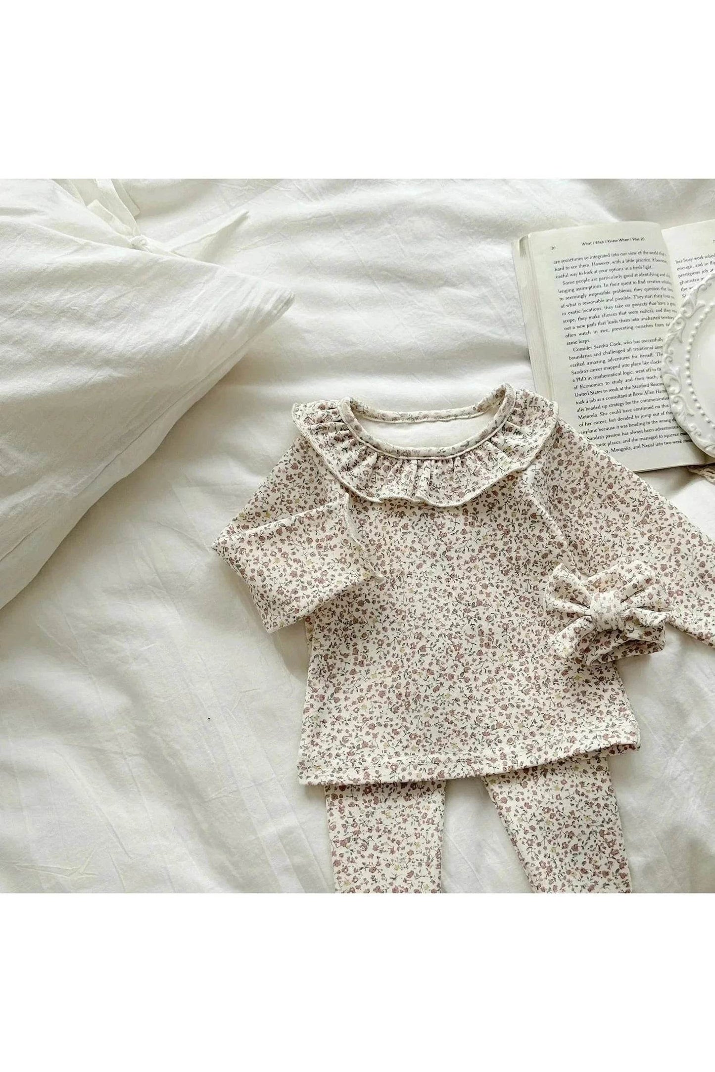 Spring New Baby Long Sleeve Clothes Set Infant Girl Floral Tops - Giggles And Grab