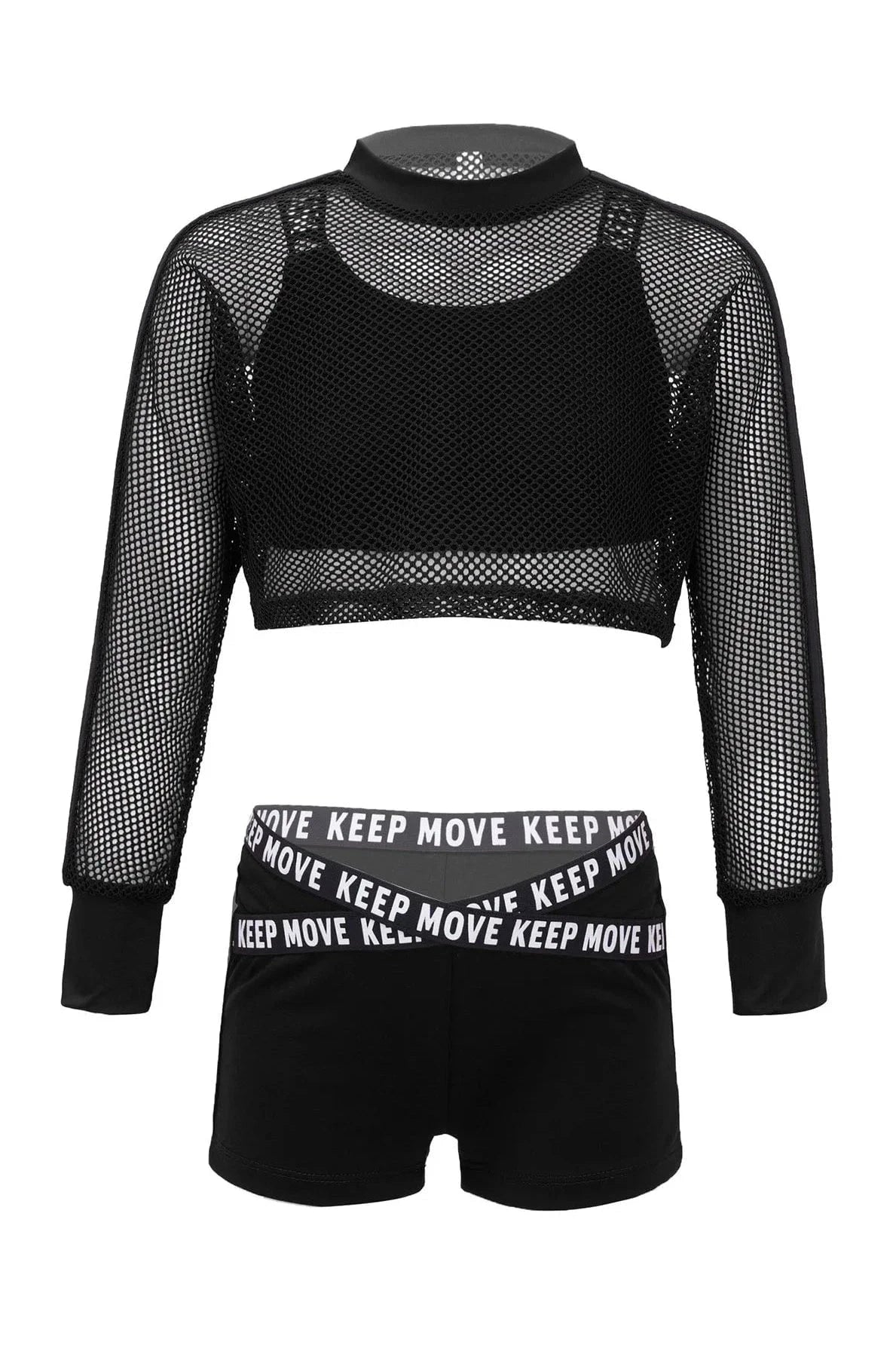 Giggles And Grab 3 PC Outfit for girls Black / 14 "Kids Girls' 3-Piece Sport Suit - Hip Hop & Jazz Style"