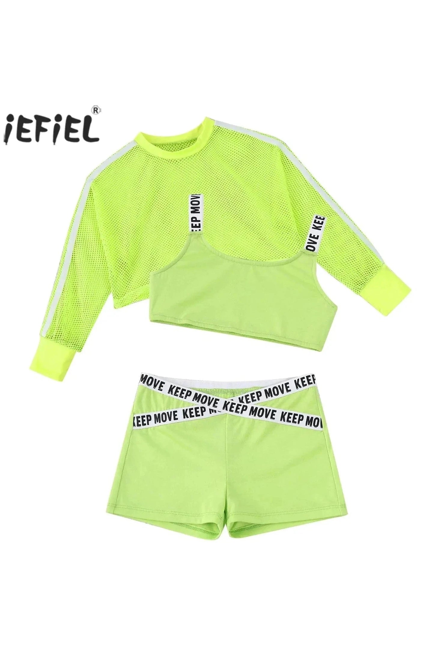 Giggles And Grab 3 PC Outfit for girls "Kids Girls' 3-Piece Sport Suit - Hip Hop & Jazz Style"