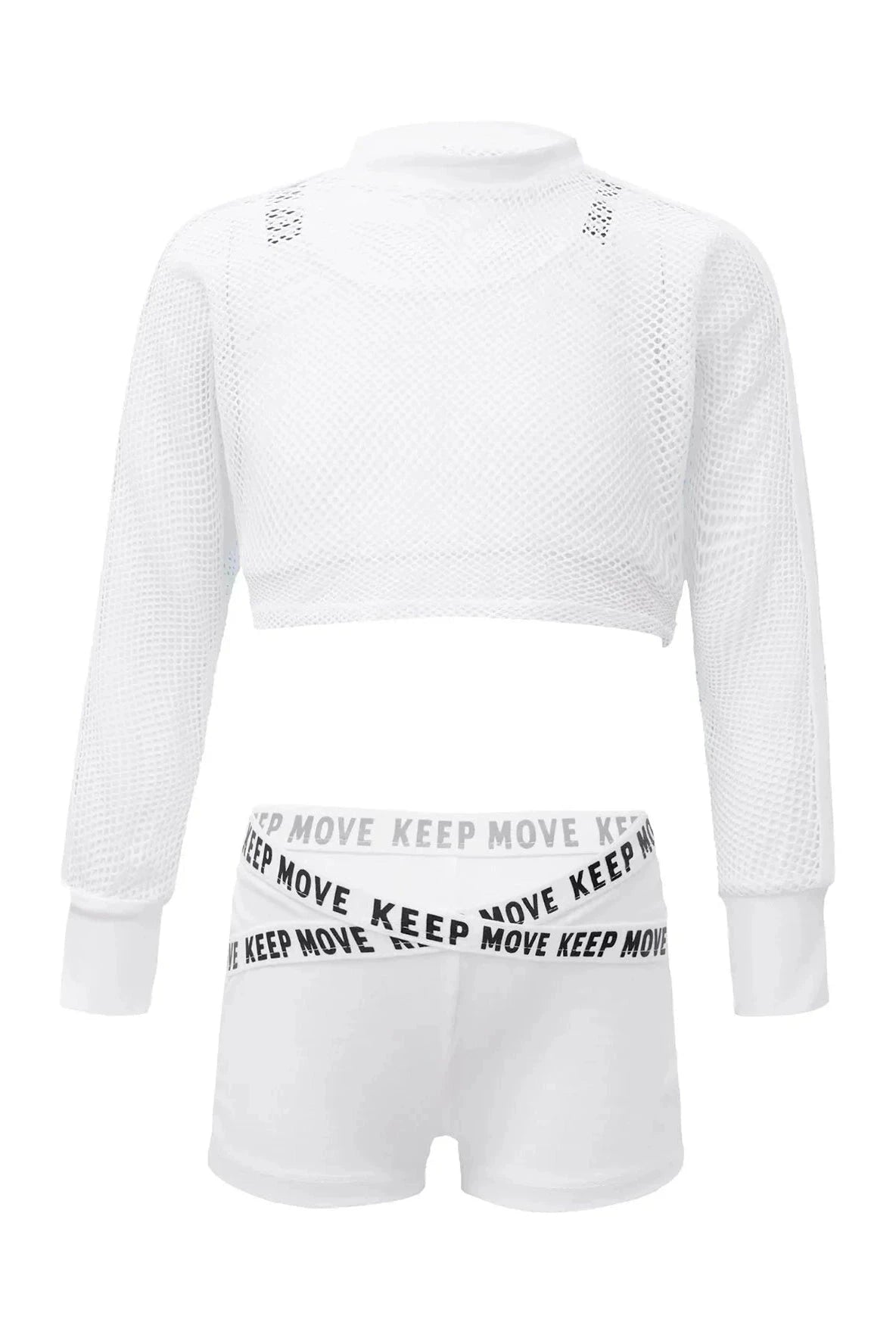 Giggles And Grab 3 PC Outfit for girls White / 16 "Kids Girls' 3-Piece Sport Suit - Hip Hop & Jazz Style"