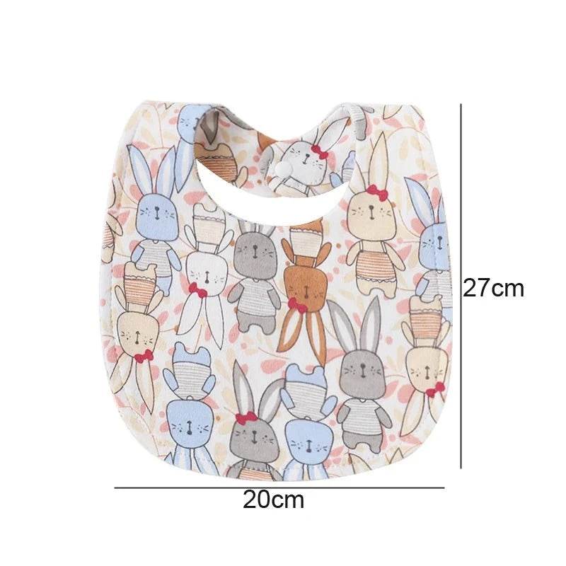 4Pcs Baby Bibs Burp Clothes Cotton Newborn Bibs for Girls Boys Baby Stuff Infant Accessories Toddler Saliva Towels Baby Care - Giggles And Grab