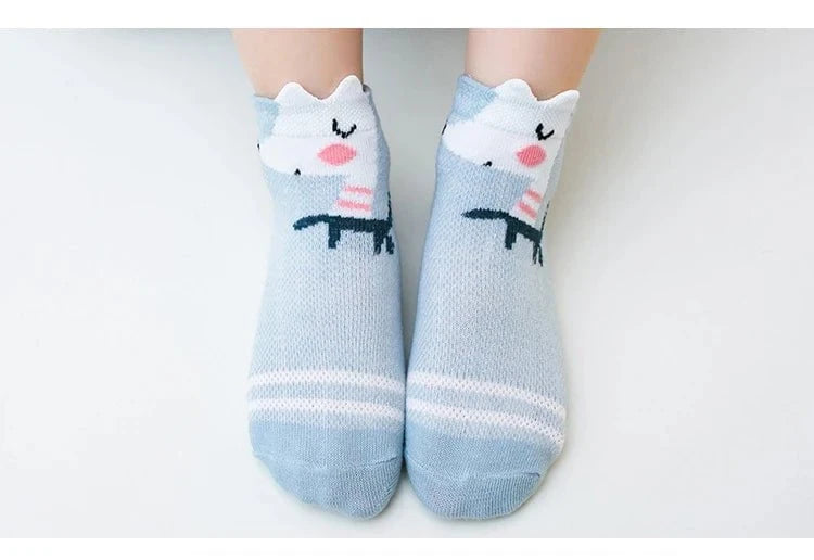 Giggles And Grab 5Pairs/lot 0-2Y Infant Baby Socks Baby Socks for Girls Cotton Mesh Cute Newborn Boy Toddler Socks Baby Clothes Accessories