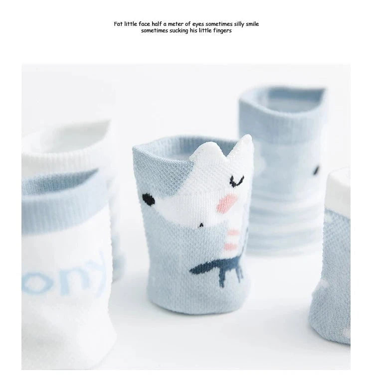 Giggles And Grab 5Pairs/lot 0-2Y Infant Baby Socks Baby Socks for Girls Cotton Mesh Cute Newborn Boy Toddler Socks Baby Clothes Accessories