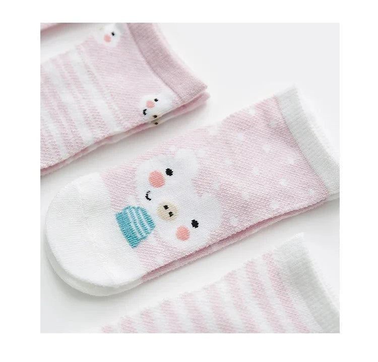Giggles And Grab 5Pairs/lot 0-2Y Infant Baby Socks Baby Socks for Girls Cotton Mesh Cute Newborn Boy Toddler Socks Baby Clothes Accessories