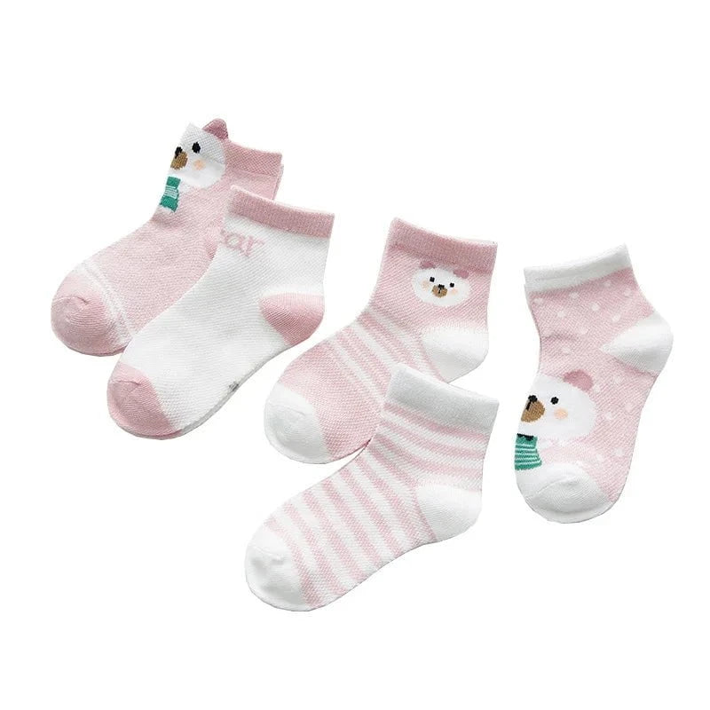 Giggles And Grab 5Pairs/lot 0-2Y Infant Baby Socks Baby Socks for Girls Cotton Mesh Cute Newborn Boy Toddler Socks Baby Clothes Accessories