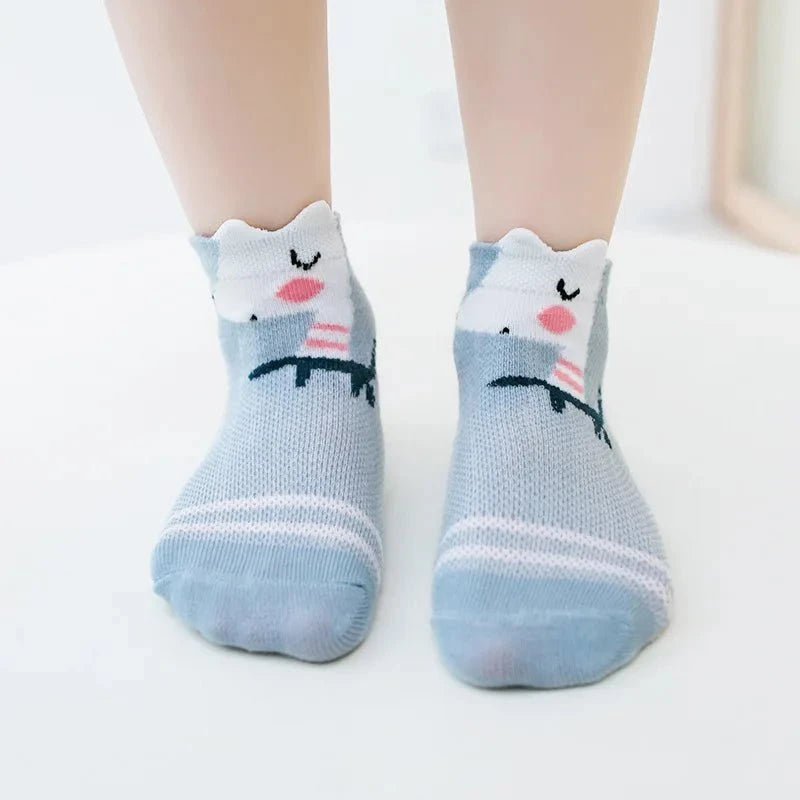 Giggles And Grab 5Pairs/lot 0-2Y Infant Baby Socks Baby Socks for Girls Cotton Mesh Cute Newborn Boy Toddler Socks Baby Clothes Accessories