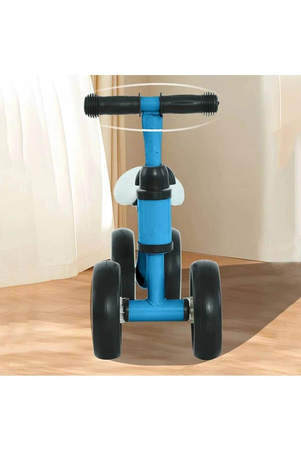 Baby Balance Bike - Ergonomic Seat Toddler Bicycle Toy, 4-Wheel Baby Learning Walker for First Birthday Gift - Giggles And Grab