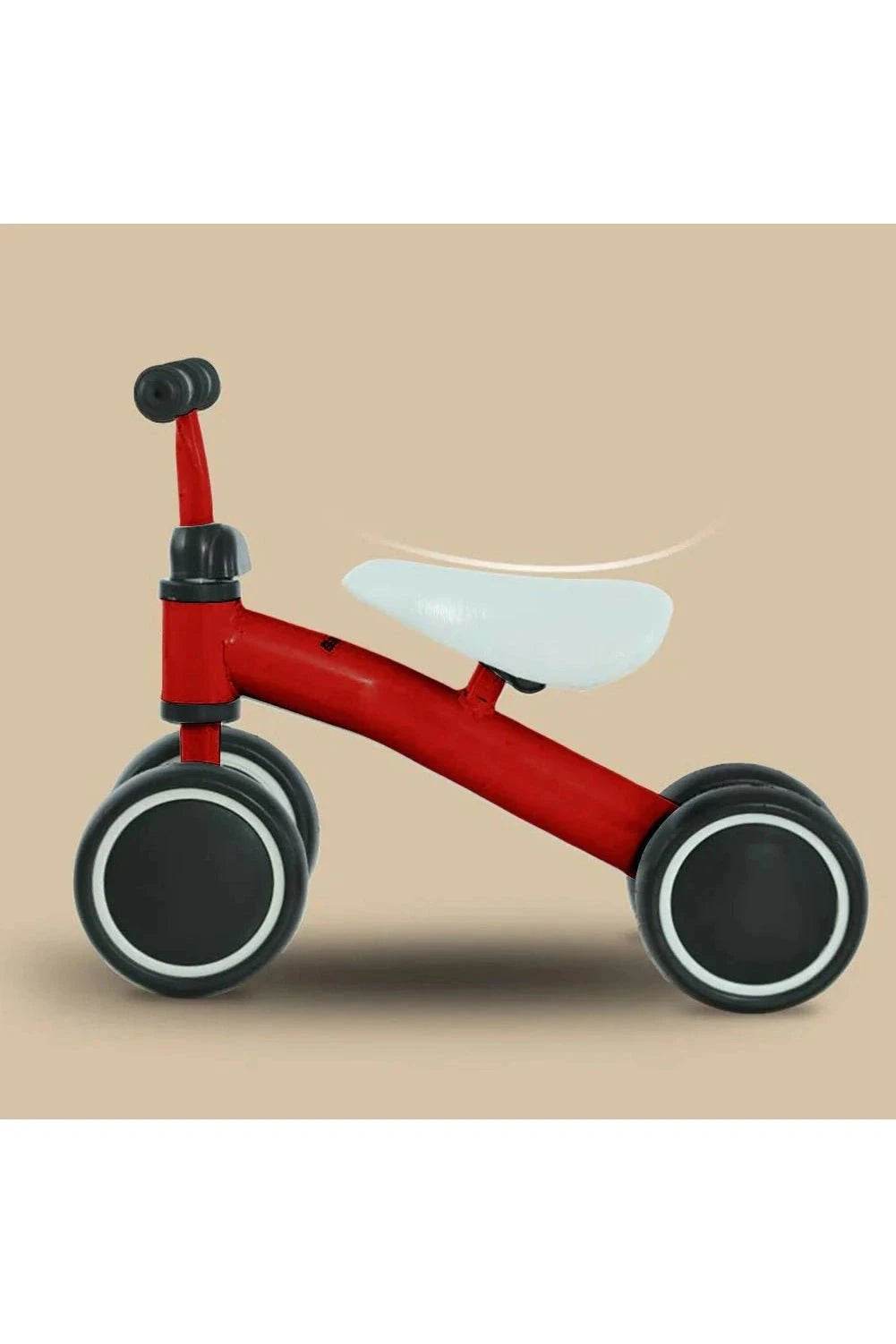 Baby Balance Bike - Ergonomic Seat Toddler Bicycle Toy, 4-Wheel Baby Learning Walker for First Birthday Gift - Giggles And Grab