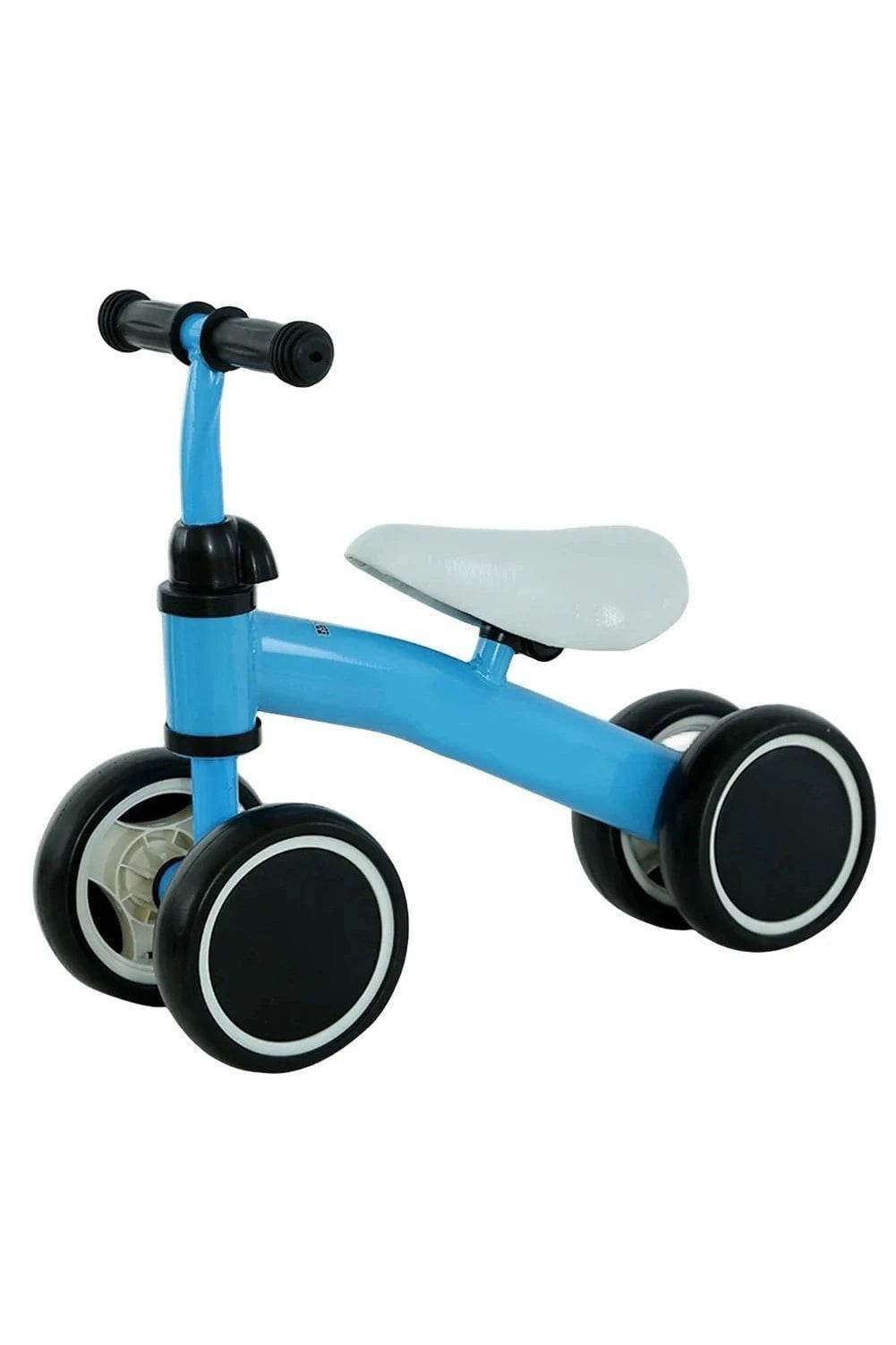 Baby Balance Bike - Ergonomic Seat Toddler Bicycle Toy, 4-Wheel Baby Learning Walker for First Birthday Gift - Giggles And Grab