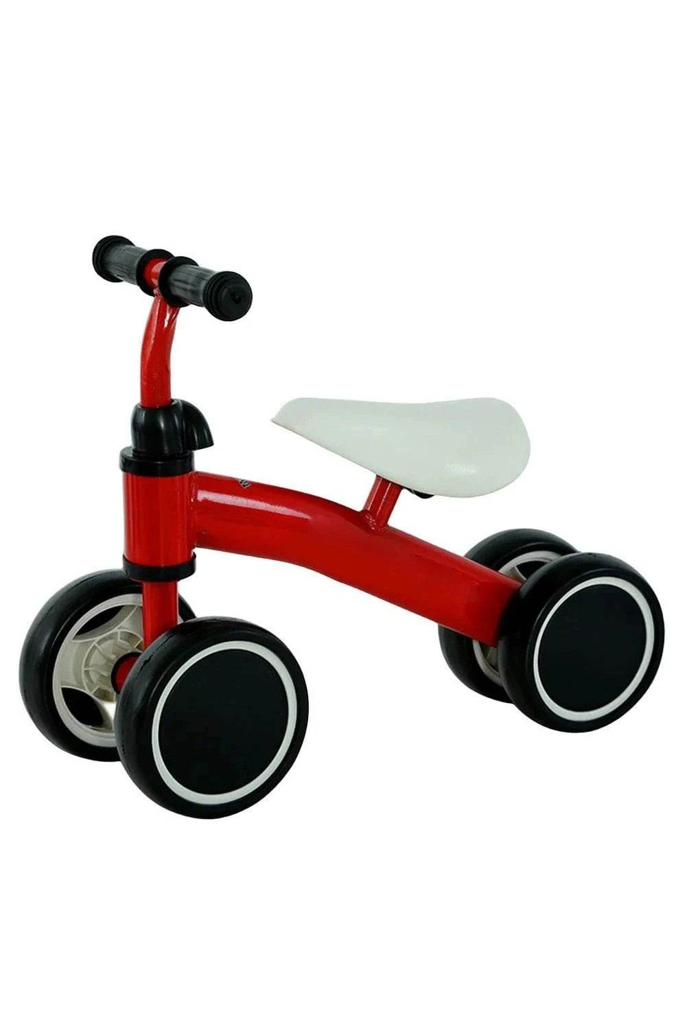 Baby Balance Bike - Ergonomic Seat Toddler Bicycle Toy, 4-Wheel Baby Learning Walker for First Birthday Gift - Giggles And Grab