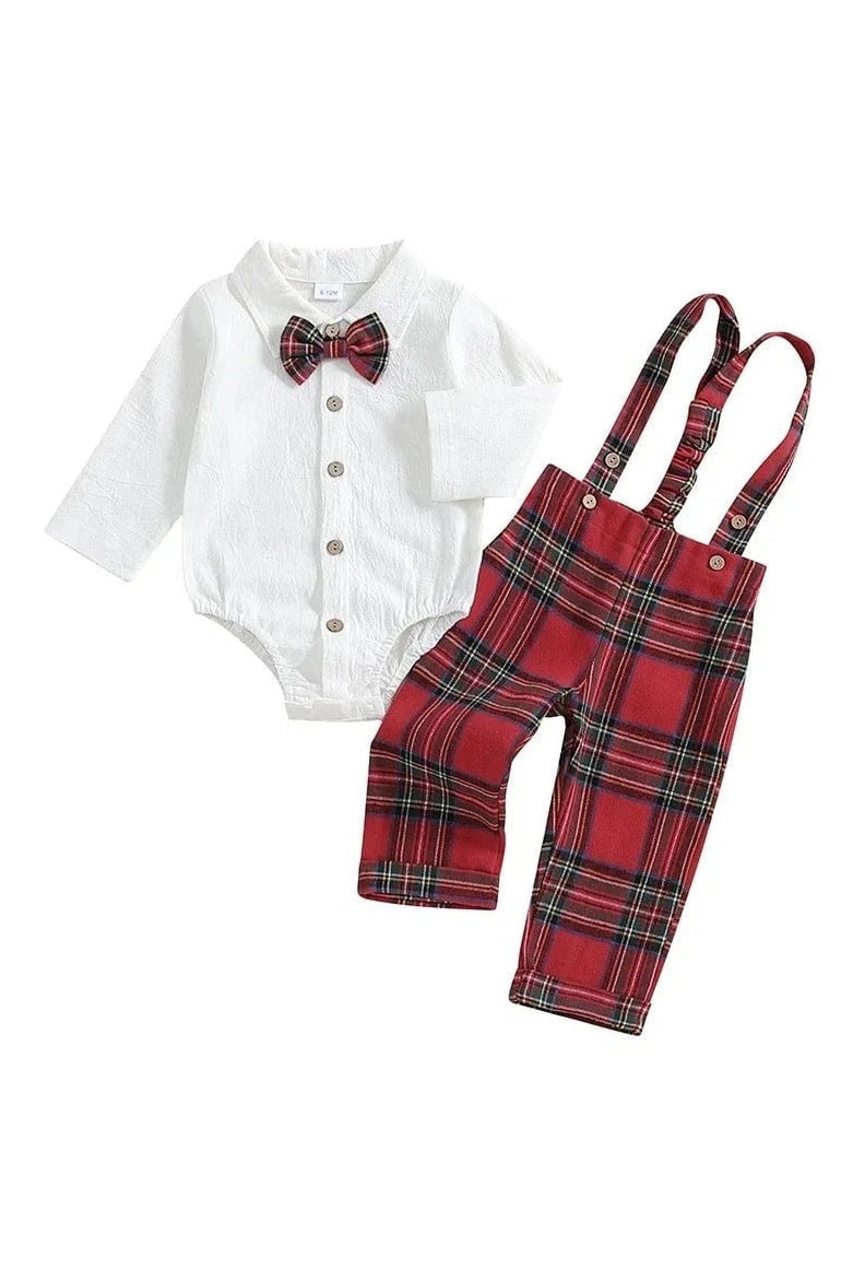 Giggles And Grab Baby Boy Gentleman Outfits - Long Sleeve Lapel Romper" Baby Boy Gentleman Outfits - Long Sleeve Lapel Romper"
