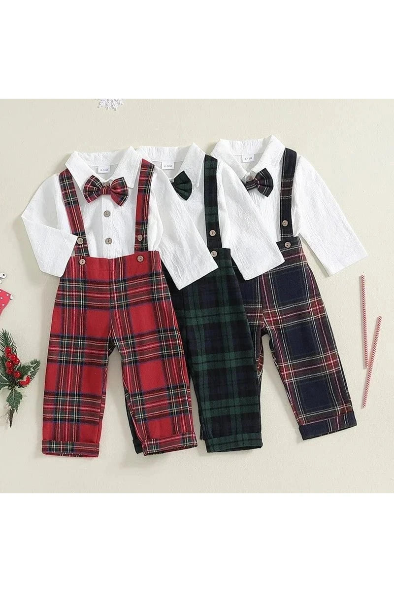Giggles And Grab Baby Boy Gentleman Outfits - Long Sleeve Lapel Romper" Baby Boy Gentleman Outfits - Long Sleeve Lapel Romper"