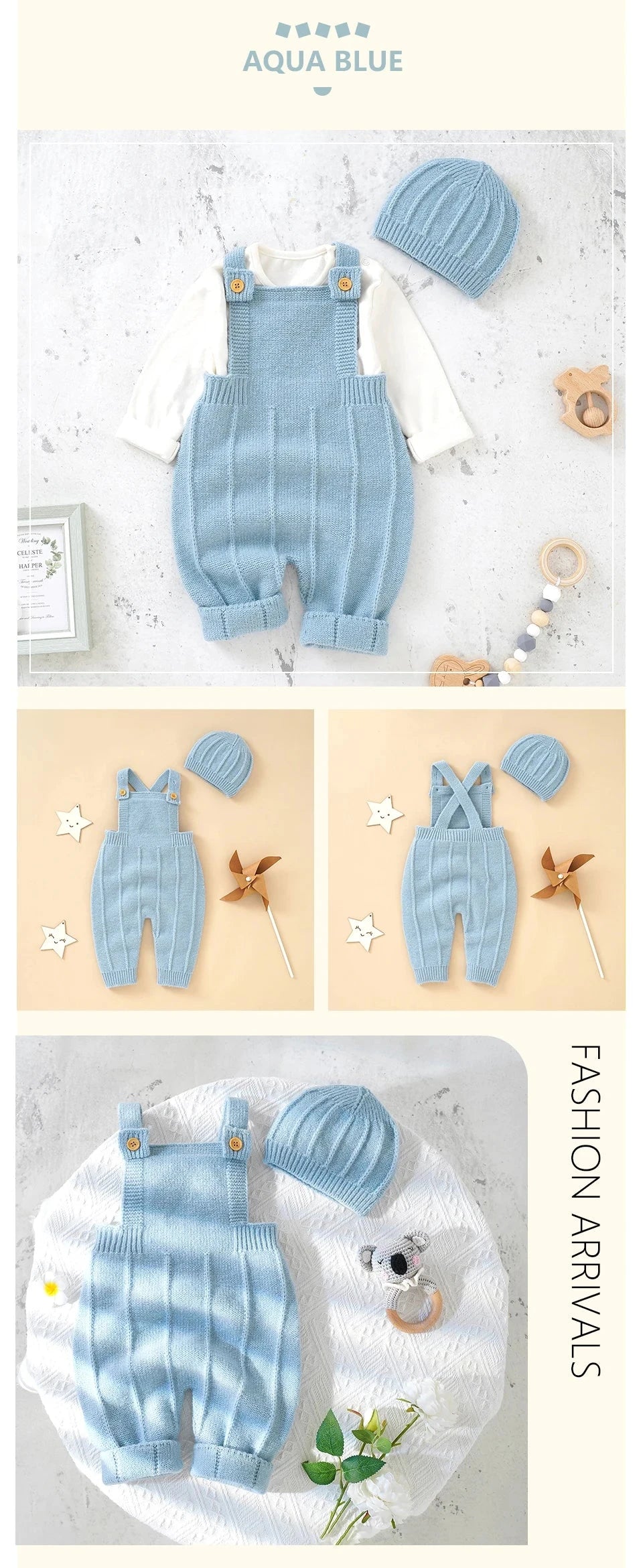 Giggles And Grab Baby Boys Girls Rompers Hats Clothes Fashion Sleeveless Knitted Newborn Infant Netural Strap Jumpsuits Outfits Sets Toddler Wear