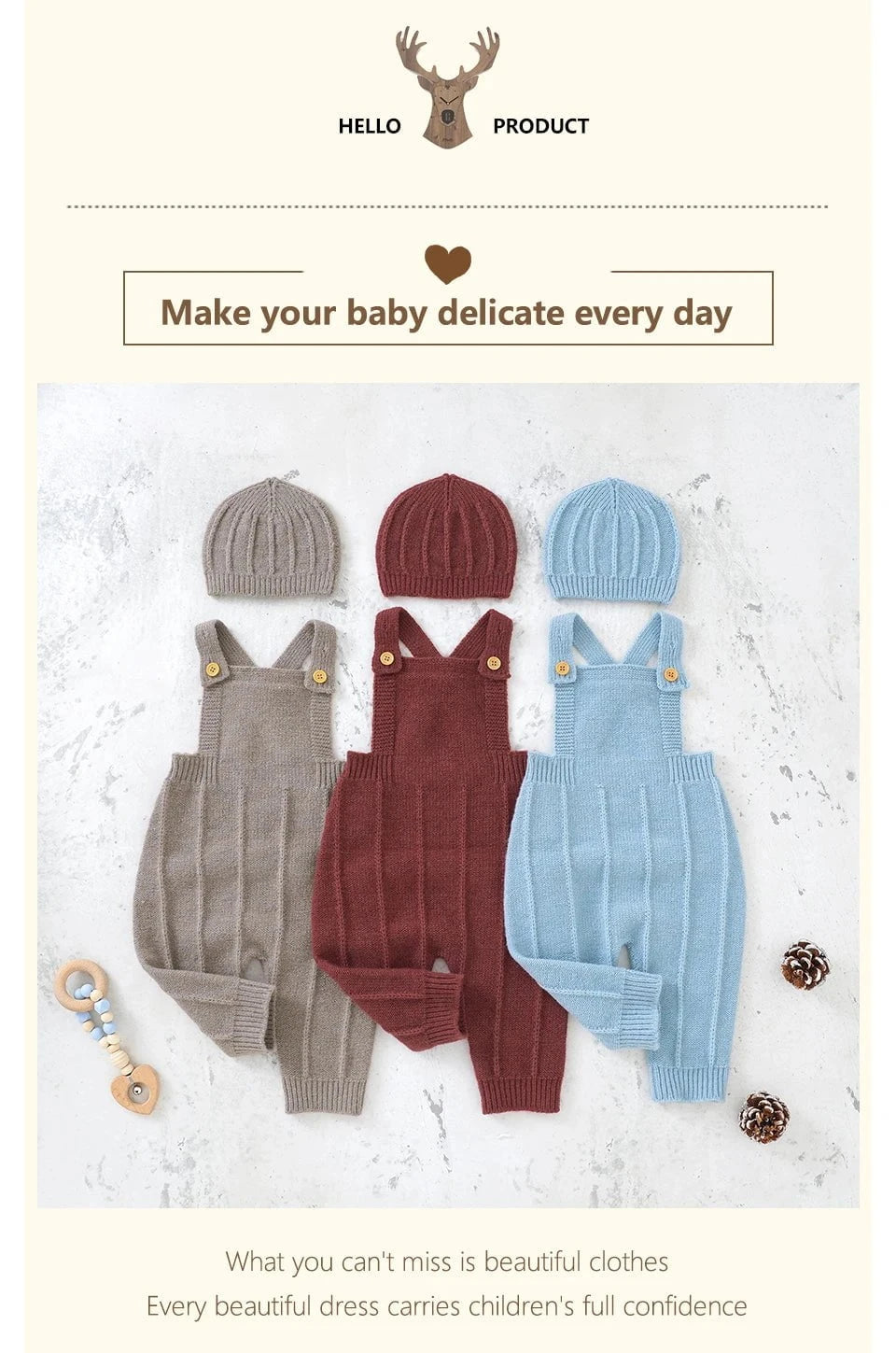 Giggles And Grab Baby Boys Girls Rompers Hats Clothes Fashion Sleeveless Knitted Newborn Infant Netural Strap Jumpsuits Outfits Sets Toddler Wear