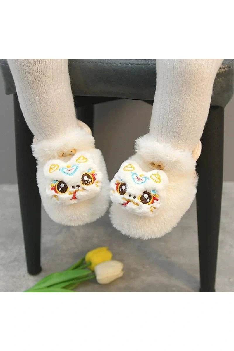 Heattech Baby Shoes - Tiger Head Design Soft Shoes for 0-1 Year Old, No Heel Slippage, Autumn & Winter - Giggles And Grab