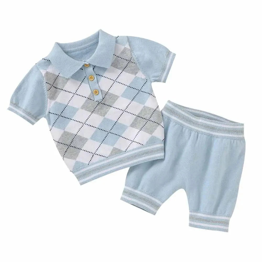 Giggles And Grab Baby summer clothes 82W740-2 / 18M Summer Baby Short Sleeves Clothes Sets Fashion Tops + Pants Toddler Boys Girls Outfits Suits 2pcs Newborn Infant Clothing 0-18M"