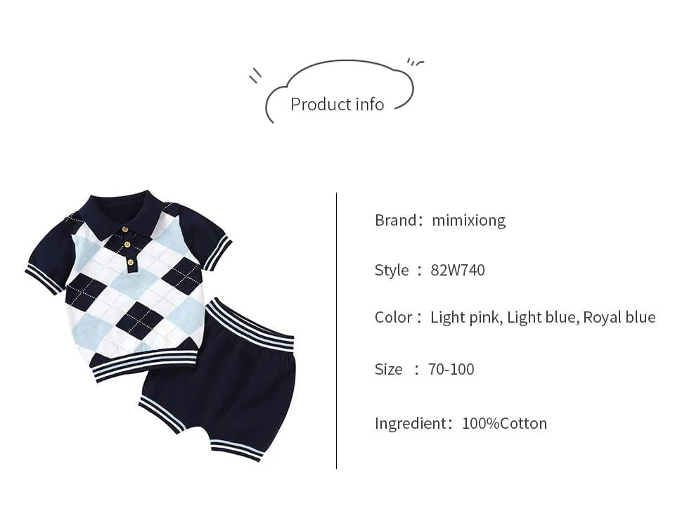 Giggles And Grab Baby summer clothes Summer Baby Short Sleeves Clothes Sets Fashion Tops + Pants Toddler Boys Girls Outfits Suits 2pcs Newborn Infant Clothing 0-18M"