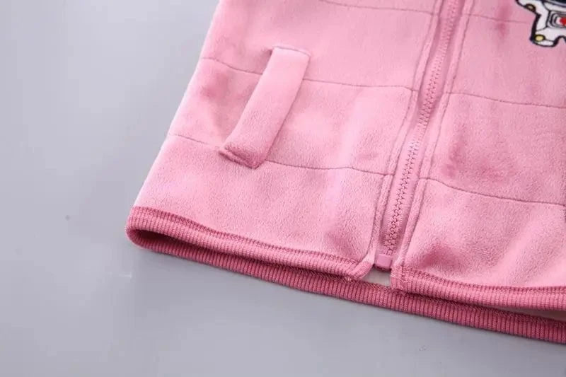Giggles And Grab Baby thick fleece bear outfit Autumn Winter Baby Boys Clothes Set – Thick Fleece Cartoon Bear Jacket, Vest & Pants 3PCS Cotton Sport Suit for Girls, Warm Outfits"