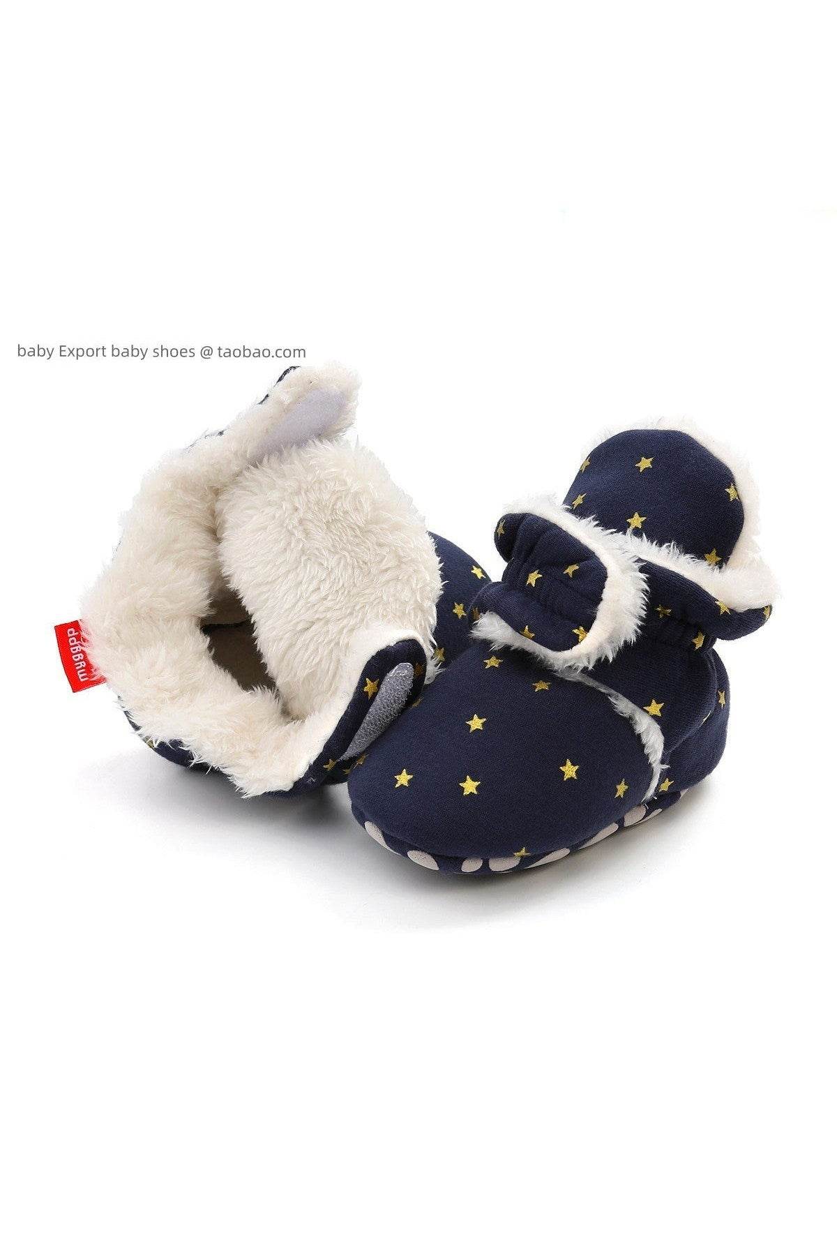 0-1 Year Old Spring & Fall Winter High Top Soft Sole Warm Shoes - Baby Precaution Footwear - Giggles And Grab