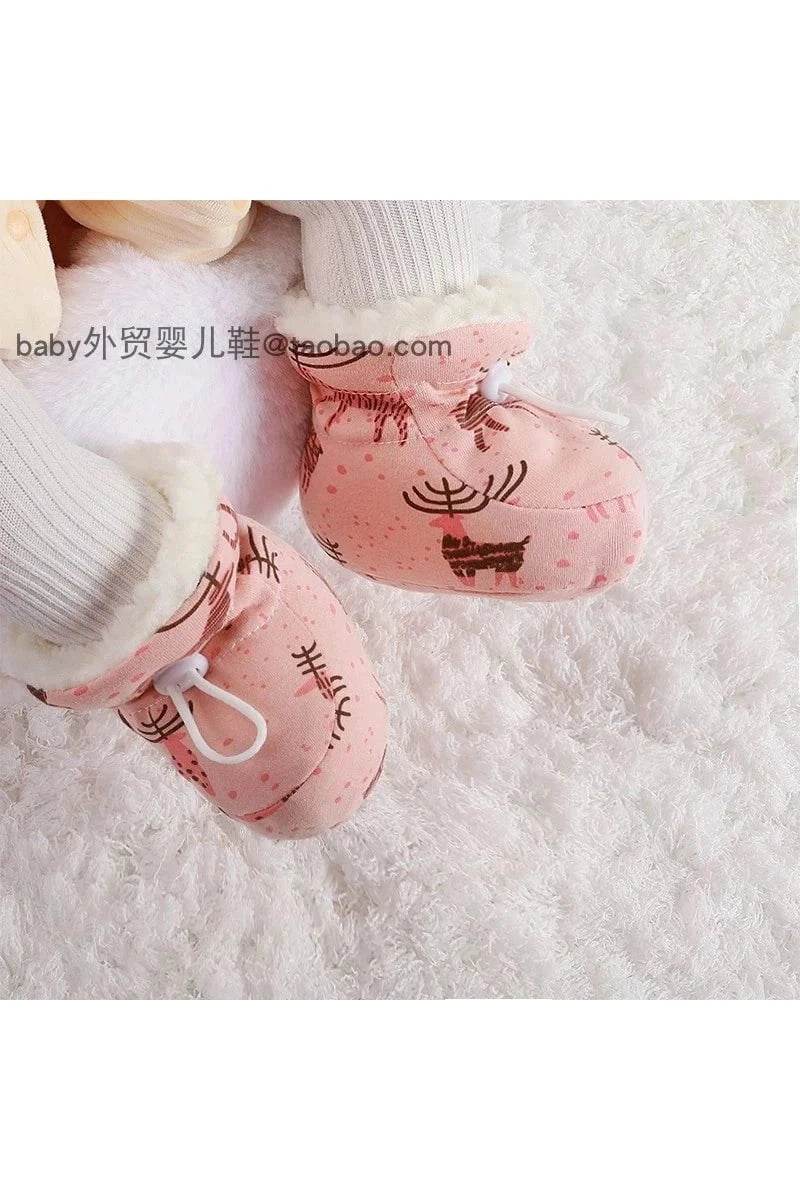 0-1 Year Old Spring & Fall Winter High Top Soft Sole Warm Shoes - Baby Precaution Footwear - Giggles And Grab