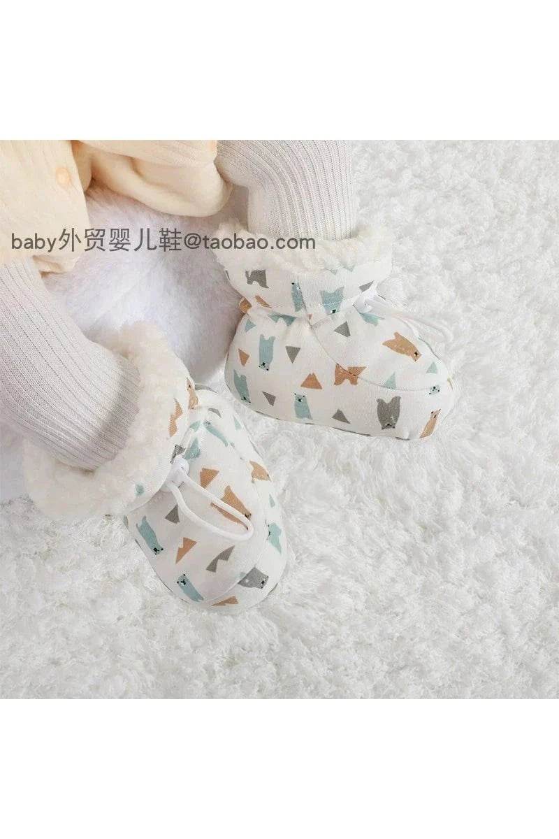 0-1 Year Old Spring & Fall Winter High Top Soft Sole Warm Shoes - Baby Precaution Footwear - Giggles And Grab