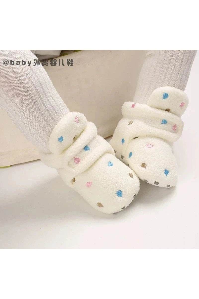 0-1 Year Old Spring & Fall Winter High Top Soft Sole Warm Shoes - Baby Precaution Footwear - Giggles And Grab