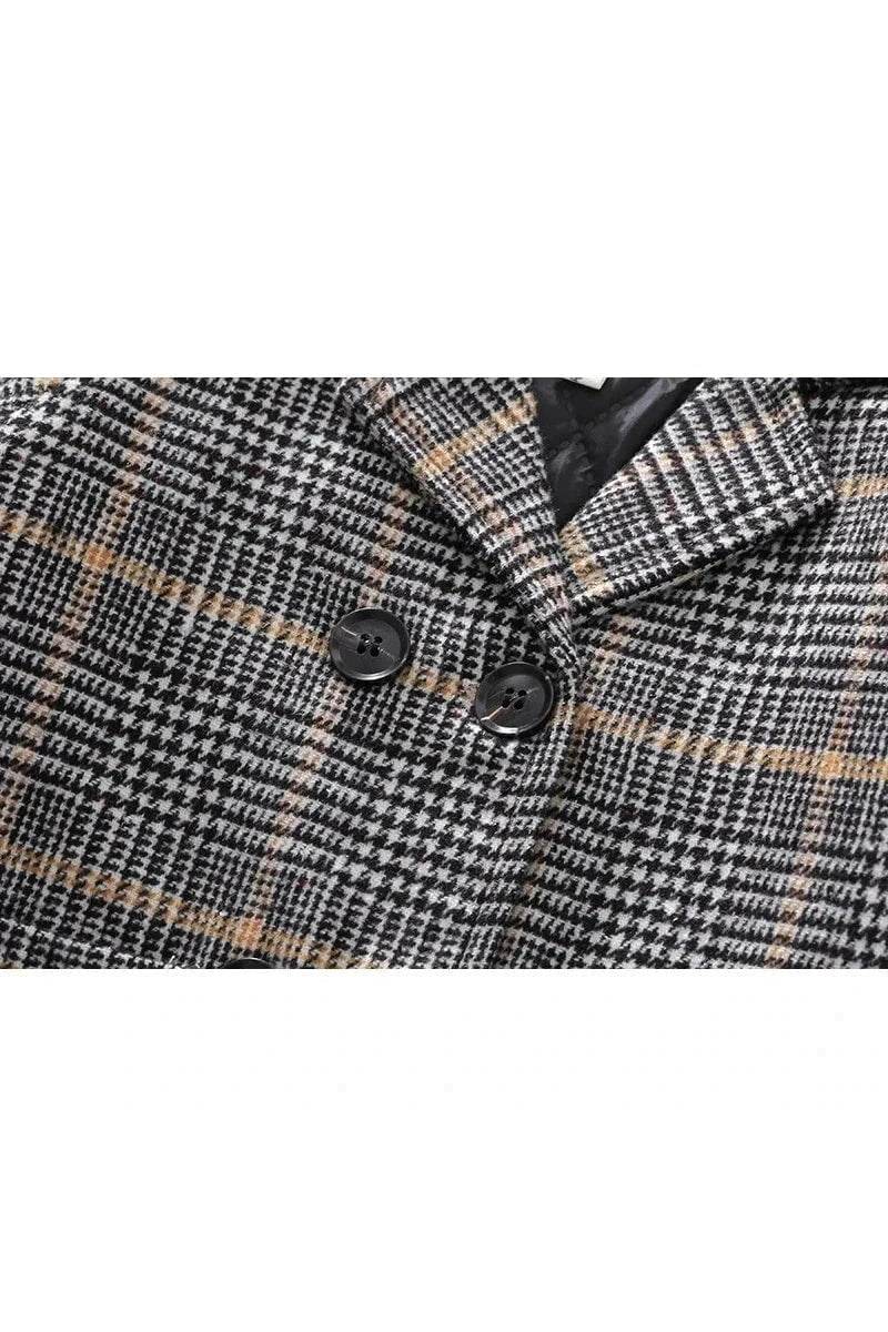 New Spring Autumn Boys Long Grid Design Trench Coat – British Style Jacket for Kids (2-6 Years) - Giggles And Grab
