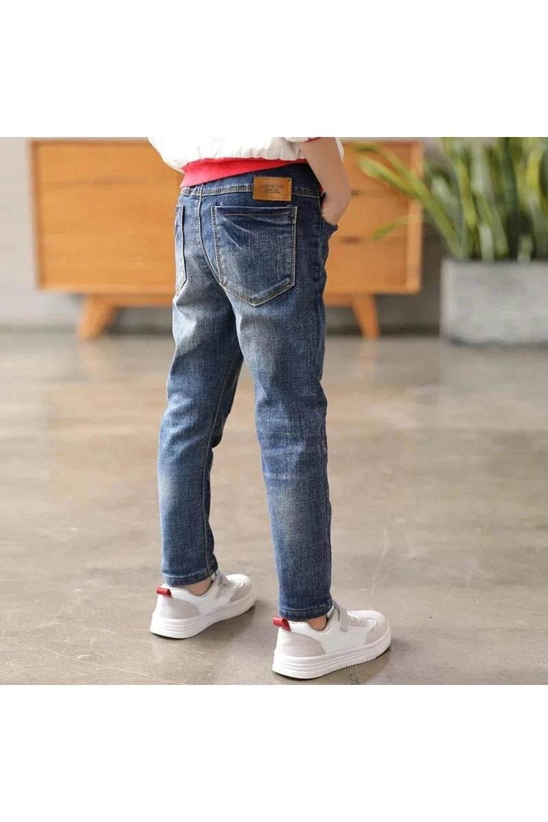 Boys Slim Straight Jeans Summer Classic ages 4-11y - Giggles And Grab