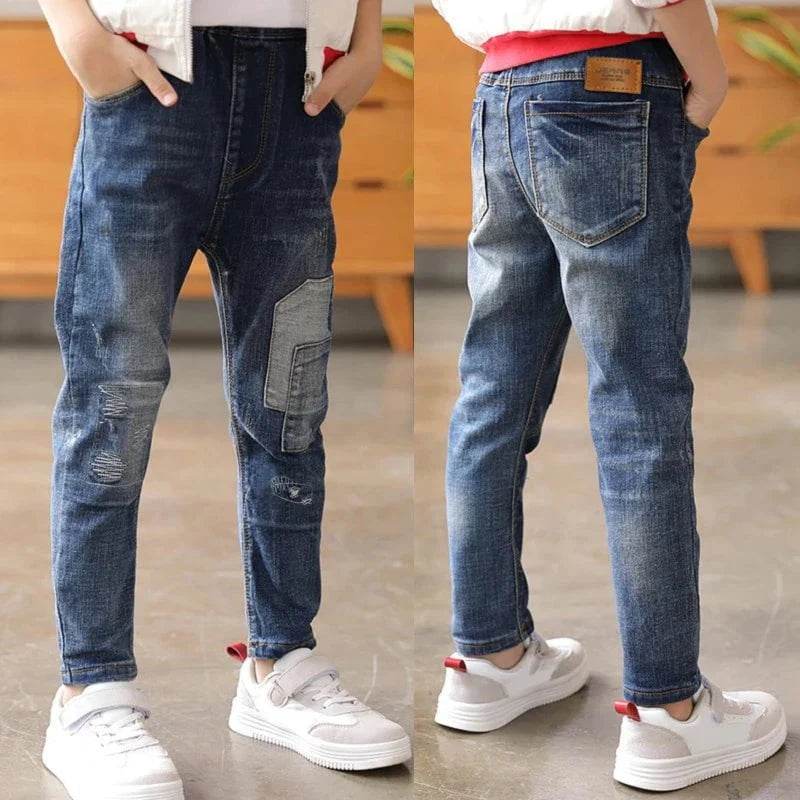 Boys Slim Straight Jeans Summer Classic ages 4-11y - Giggles And Grab