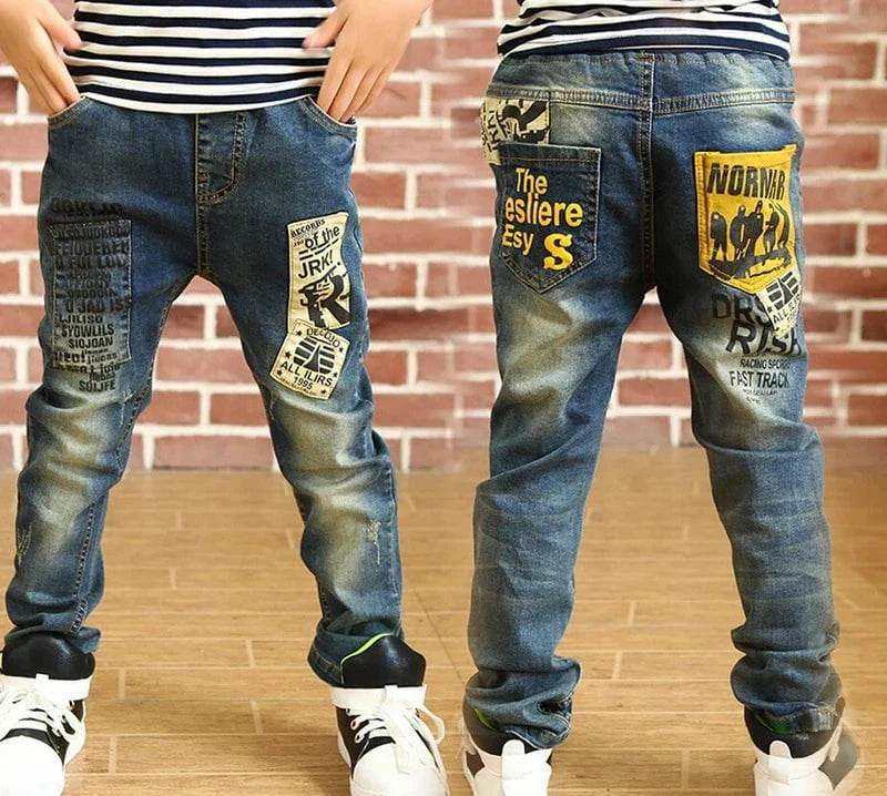 Boys Slim Straight Jeans Summer Classic ages 4-11y - Giggles And Grab