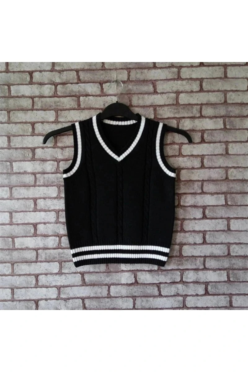 Giggles And Grab Children sweaters Children's School Uniform Sweater Vest - Knitted Wool Camisole for Girls & Boys, College Style"