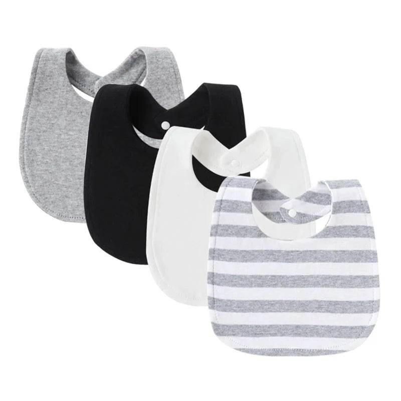 4Pcs Baby Bibs Burp Clothes Cotton Newborn Bibs for Girls Boys Baby Stuff Infant Accessories Toddler Saliva Towels Baby Care - Giggles And Grab