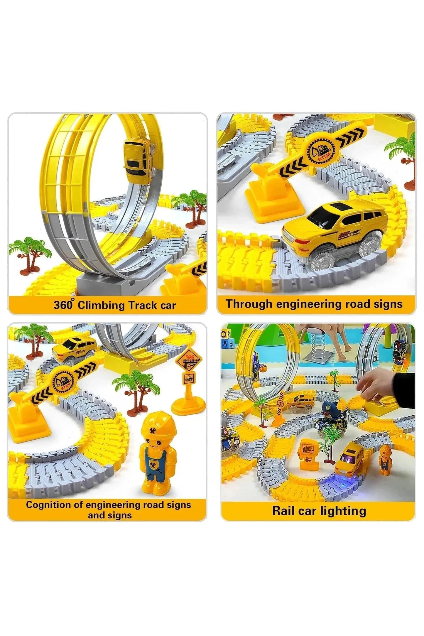 Giggles And Grab Engineering rail car toy "Engineering Rail Car Toy - Magical Birthday Gift for Boys"