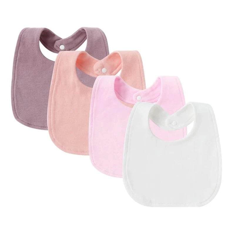 4Pcs Baby Bibs Burp Clothes Cotton Newborn Bibs for Girls Boys Baby Stuff Infant Accessories Toddler Saliva Towels Baby Care - Giggles And Grab