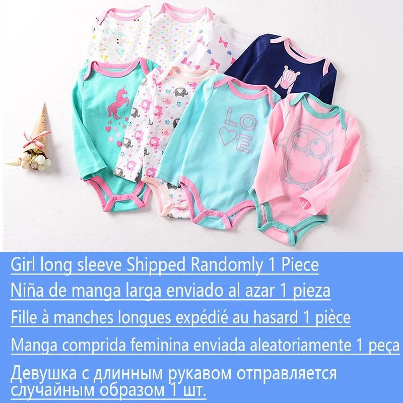 Giggles And Grab girl Random 1 Pcs 1 / 12M-9-12month 1-2 Pieces Baby Bodysuit For Newborns Summer Baby Romper Girl/Boy Clothes 0-12M Newborn Clothing Infant Soft Tight Baby Clothes