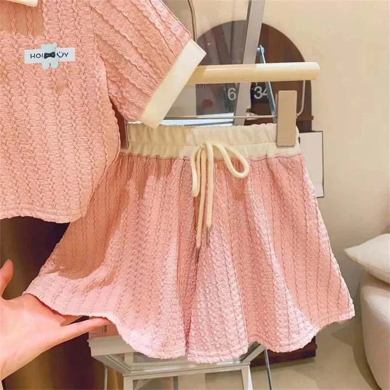 Giggles And Grab Girls 2 pc outfit Baby Girls Clothes Set – Cute Sweet Casual Short Sleeve Top & Pant Outfit Set for Summer, Comfort Sportswear for Kids (2-10 Years)"