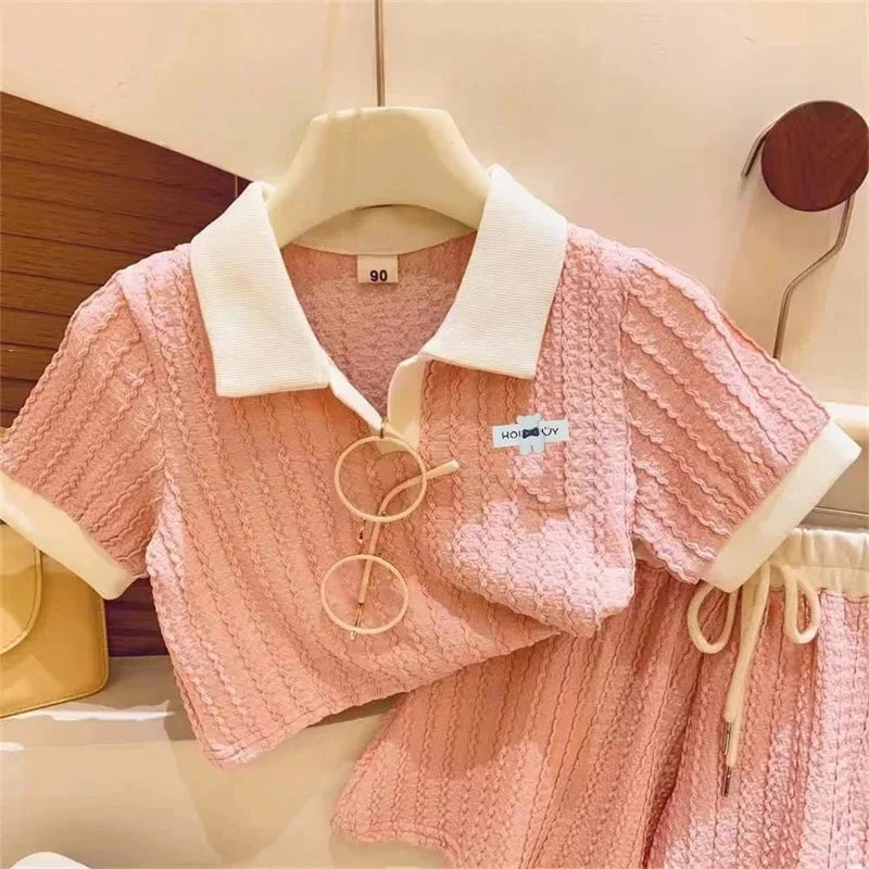 Giggles And Grab Girls 2 pc outfit Baby Girls Clothes Set – Cute Sweet Casual Short Sleeve Top & Pant Outfit Set for Summer, Comfort Sportswear for Kids (2-10 Years)"