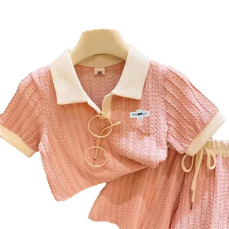 Giggles And Grab Girls 2 pc outfit Baby Girls Clothes Set – Cute Sweet Casual Short Sleeve Top & Pant Outfit Set for Summer, Comfort Sportswear for Kids (2-10 Years)"
