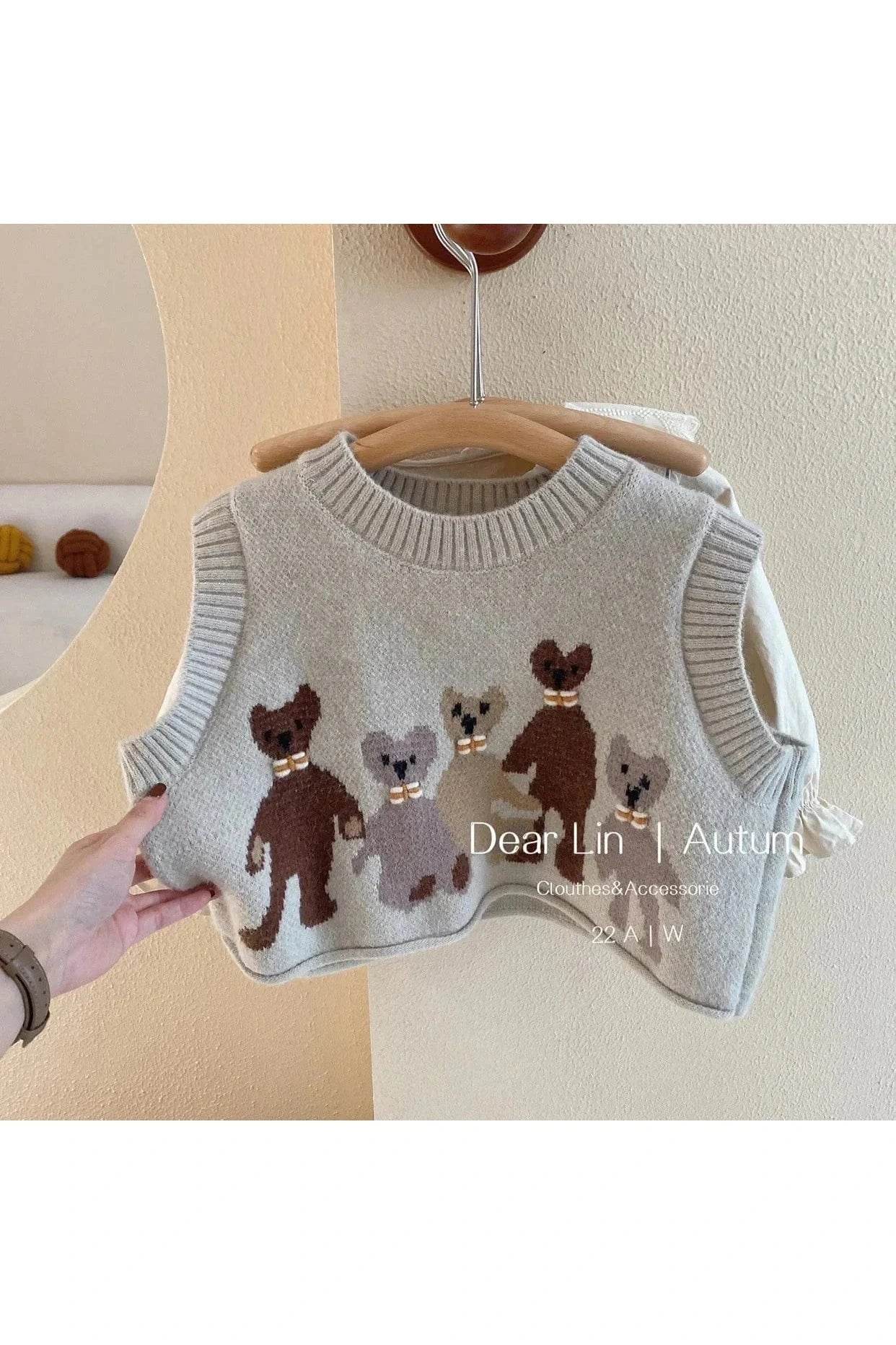 Winter Kids Girls 3PCS Clothes Set Cotton Long Sleeve Shirts Cartoon - Giggles And Grab