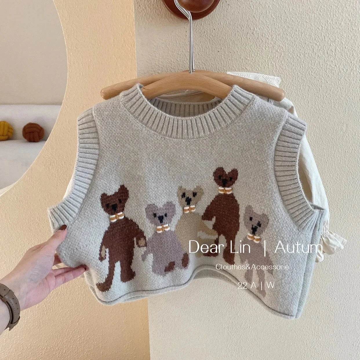 Winter Kids Girls 3PCS Clothes Set Cotton Long Sleeve Shirts Cartoon - Giggles And Grab