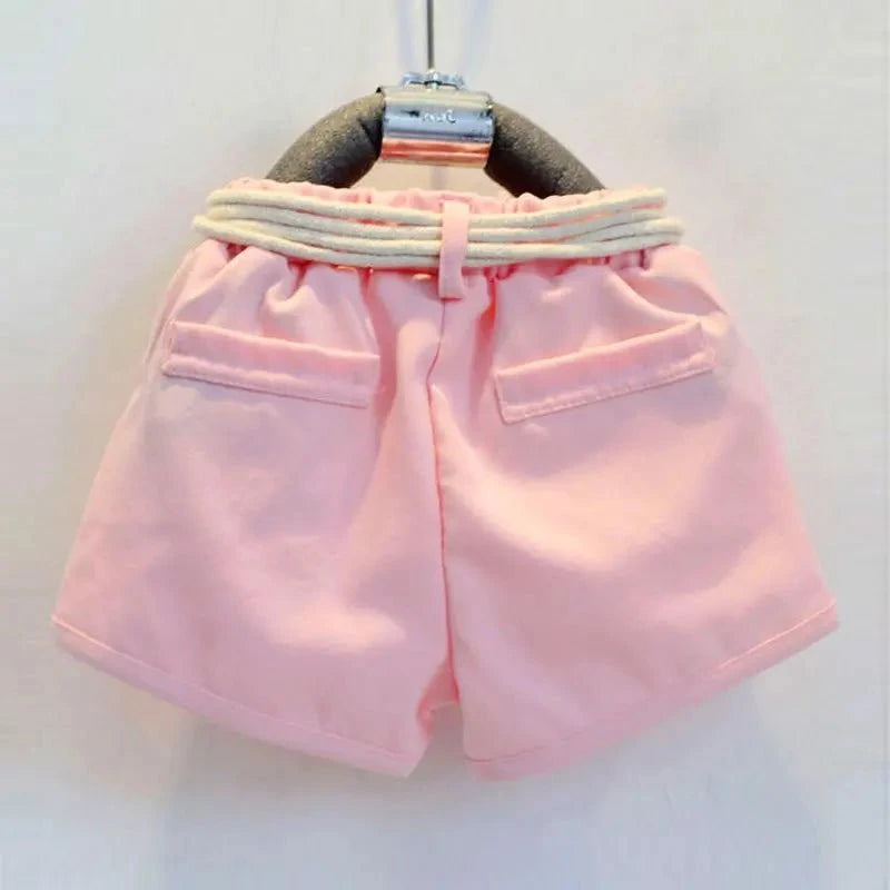 Giggles And Grab Girls Clothes Set "Summer Baby Girls Clothes Cotton Sleeveless Girl Costume Kids Outfit Infant Tracksuit Toddler Tops + Shorts Child Dress 2-7Y A161"