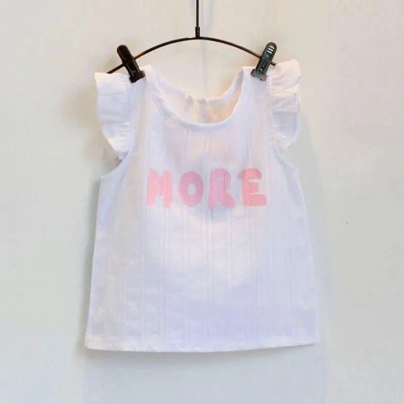Giggles And Grab Girls Clothes Set "Summer Baby Girls Clothes Cotton Sleeveless Girl Costume Kids Outfit Infant Tracksuit Toddler Tops + Shorts Child Dress 2-7Y A161"