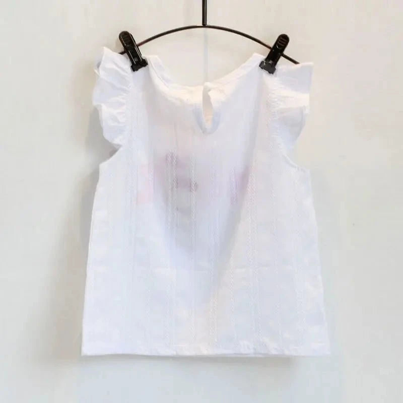 Giggles And Grab Girls Clothes Set "Summer Baby Girls Clothes Cotton Sleeveless Girl Costume Kids Outfit Infant Tracksuit Toddler Tops + Shorts Child Dress 2-7Y A161"