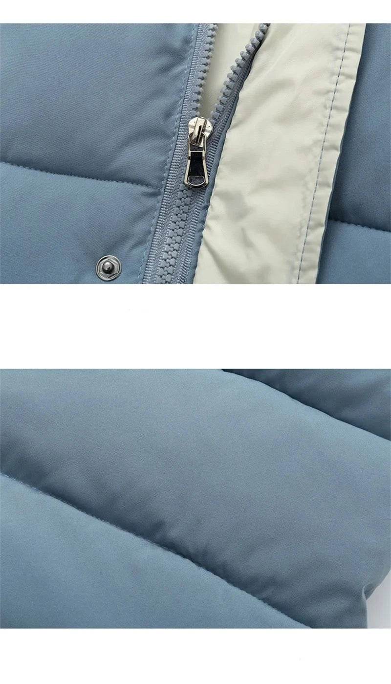 Kids Down Long Outerwear Winter Autumn Teen Cotton Clothes Boys Girls Cotton-Padded Parka Coats Big Children Thicken Warm Jacket - Giggles And Grab