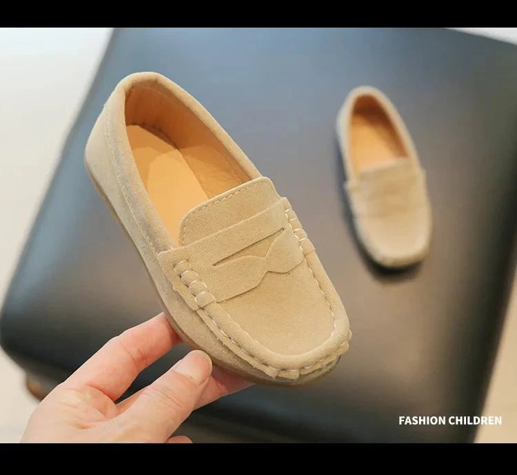 Giggles And Grab Kids loafers leather flats Kids Loafers Leather Flats – Breathable Non-Slip School Slip-On Shoes for Boys"