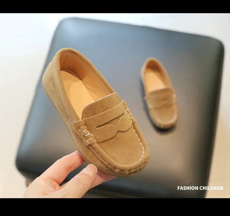 Giggles And Grab Kids loafers leather flats Kids Loafers Leather Flats – Breathable Non-Slip School Slip-On Shoes for Boys"