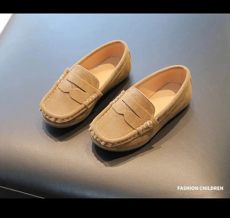 Giggles And Grab Kids loafers leather flats Kids Loafers Leather Flats – Breathable Non-Slip School Slip-On Shoes for Boys"