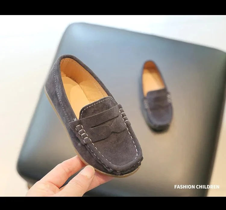 Giggles And Grab Kids loafers leather flats Kids Loafers Leather Flats – Breathable Non-Slip School Slip-On Shoes for Boys"