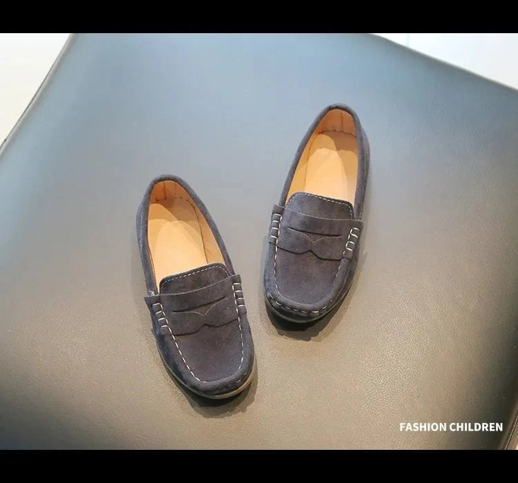 Giggles And Grab Kids loafers leather flats Kids Loafers Leather Flats – Breathable Non-Slip School Slip-On Shoes for Boys"