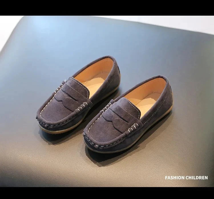 Giggles And Grab Kids loafers leather flats Kids Loafers Leather Flats – Breathable Non-Slip School Slip-On Shoes for Boys"